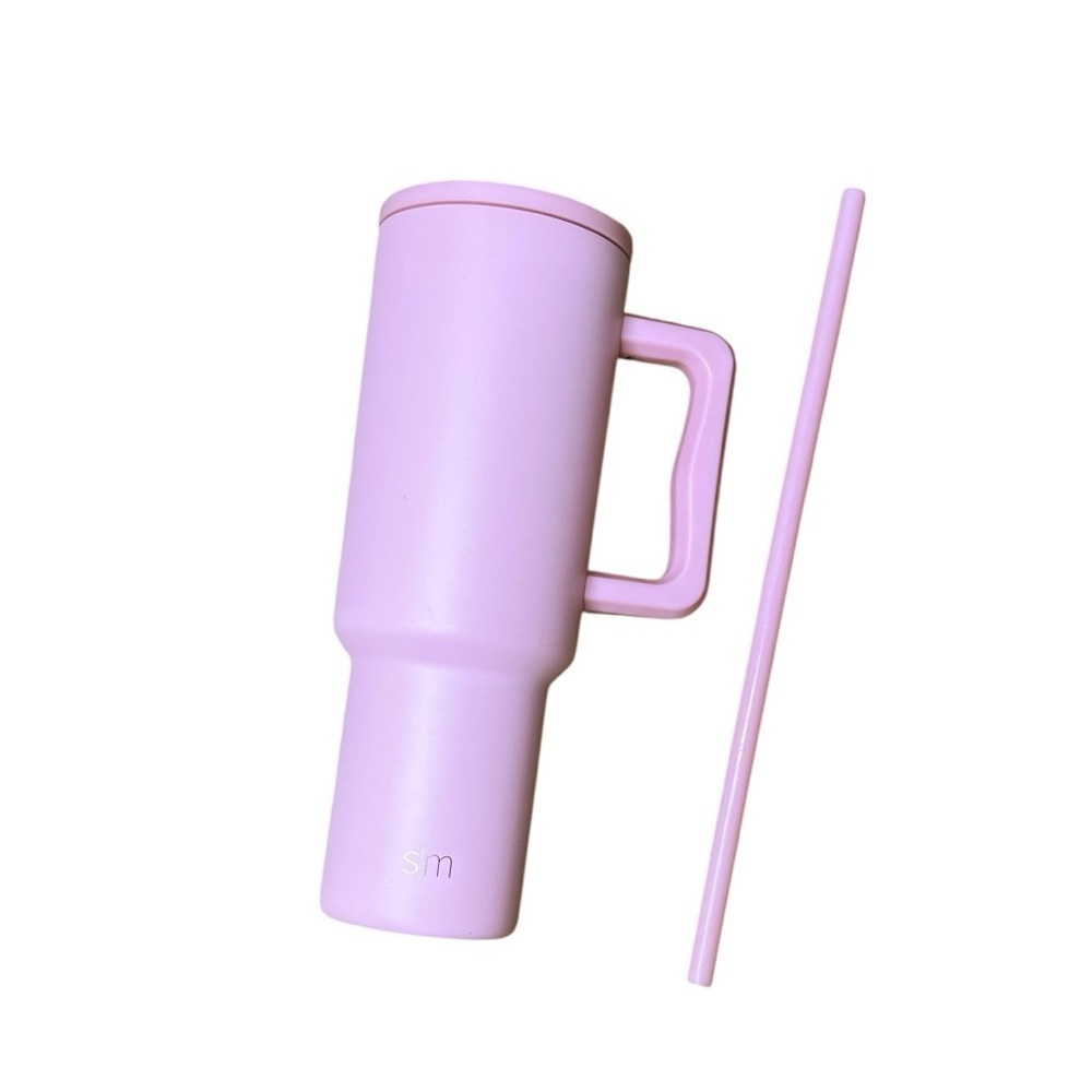 Simple Modern 40oz Pink Tumbler with Handle and Straw